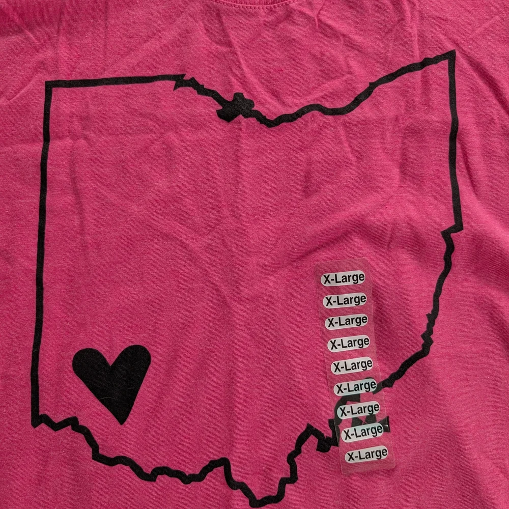 Vibrant Pink Ohio Love Women's Tank Top